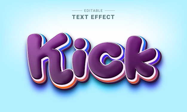 Editable 3D Trendy Lettering Text Effect