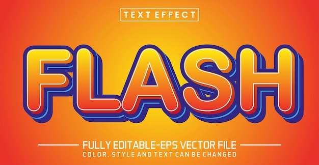 Editable Flash text style effect Flash text style theme