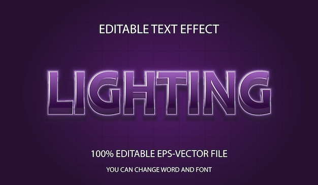 Editable Lighting Text Effect