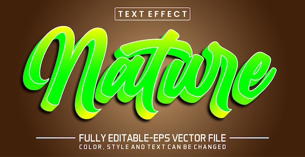 editable nature text style effect text style concept