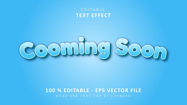 editable text effect 3d text effect template cooming soon cool style
