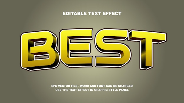 editable text effect best 3d vector template