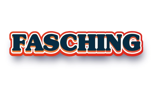 editable text effect black fasching text on white background