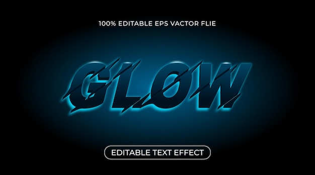 Editable text effect font style design