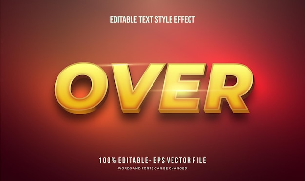 editable text effect futuristic shiny color text style effect