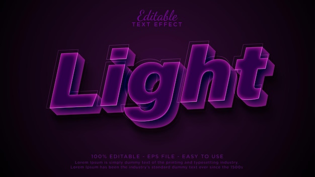Editable text effect Glowing text effect mockup