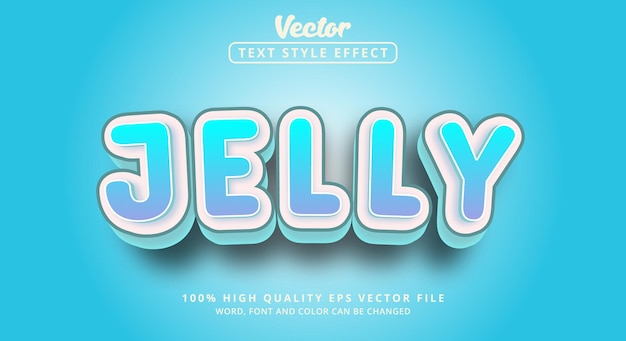 editable text effect jelly text on happy and calm color color style