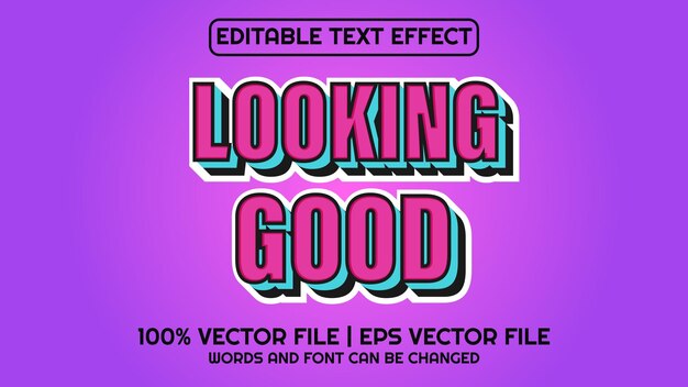Editable text effect modern 3d LOOKING GOOD and minimal font style