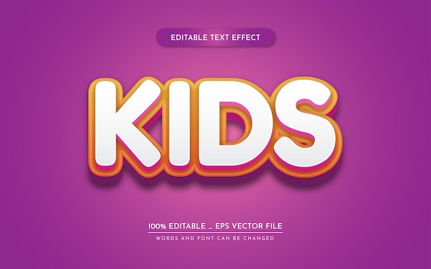 Editable text effect
