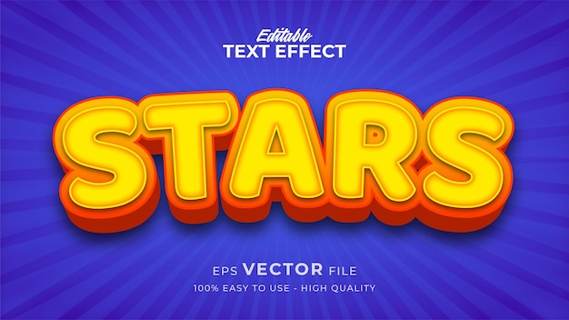 editable text style effect - comic text style theme