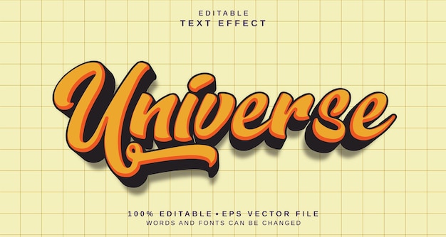 editable text style effect universe text style theme