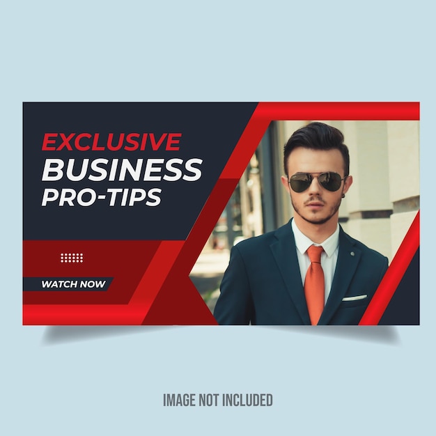 editable youtube thumbnail template design for youtube video thumbnail video cover vector file eps