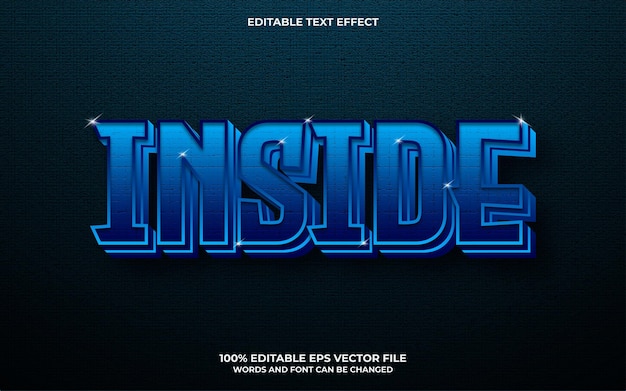 Efekt upravitelného 3D renderování textu
