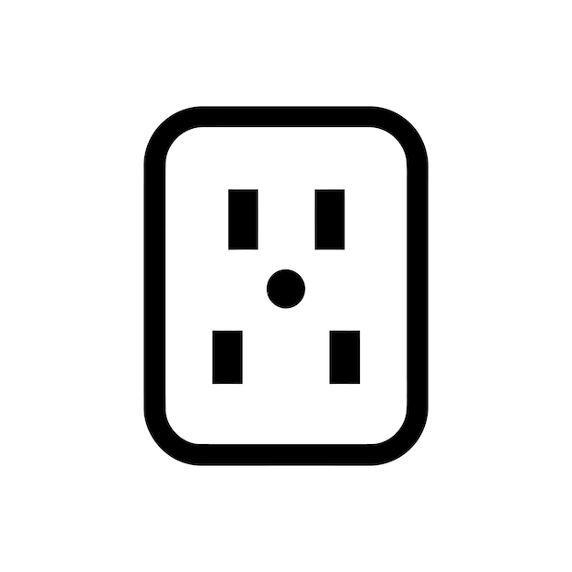 Electric plug icon isolated on white background