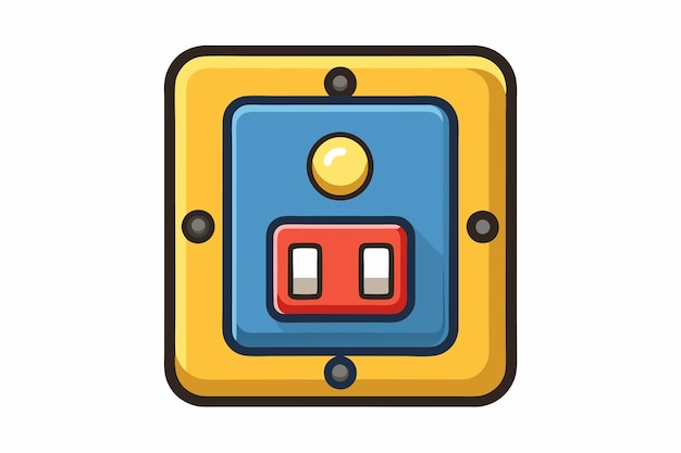 electric switch icon isolated on white background