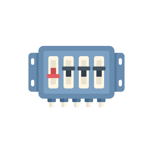 electrical fuse box managing power supply with switches