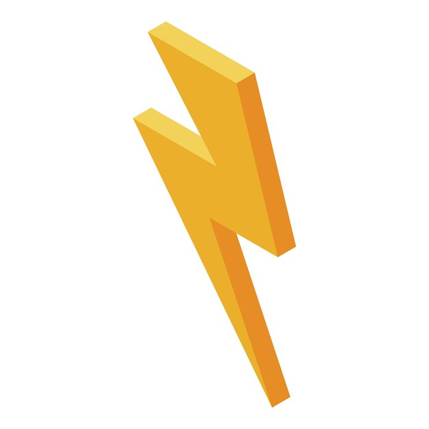 Electricity danger icon Isometric of electricity danger vector icon for web design isolated on white background