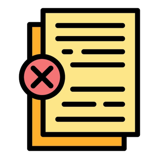 Electronic paper icon Outline electronic paper vector icon color flat isolated