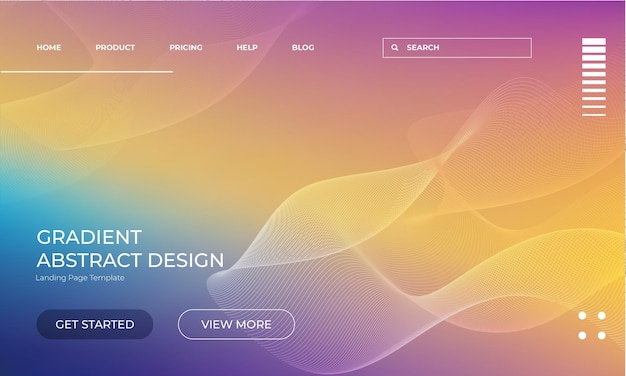 Elegant Dark Yellow Purple and Blue Vector Gradient Background Design