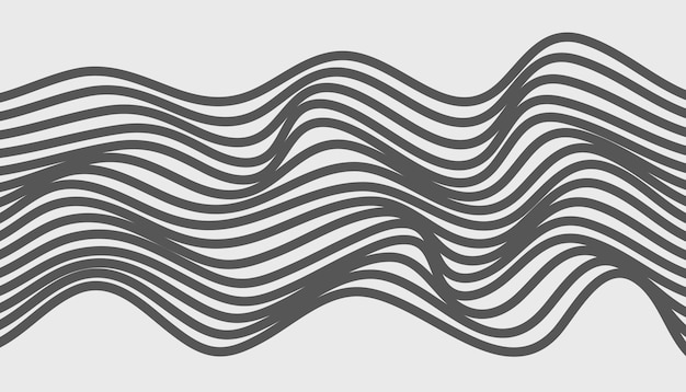 Elegant dual wave flow design using white contour lines on black backdrop