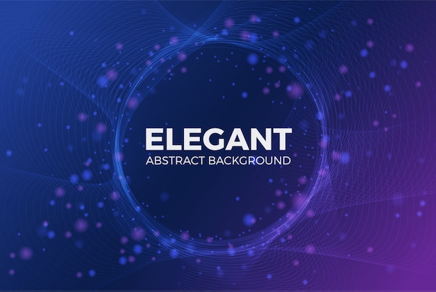 Elegant shiny particle with circle space background