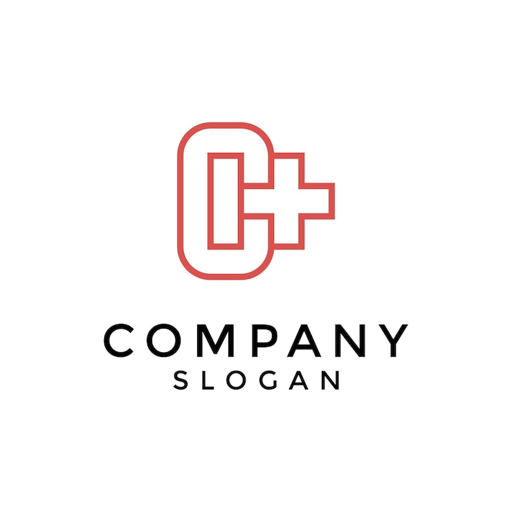 Vektor elegantní a moderní logo iniciály ch nebo hc
