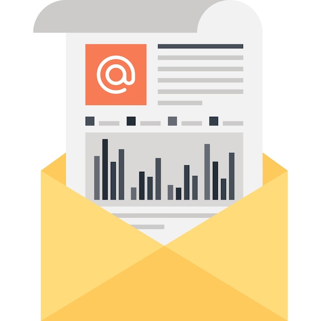 Email Marketing flat web icon concept