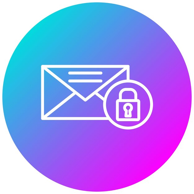 Email Security Vector Illustration Style