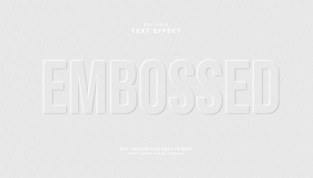 embossed paper editable text effect