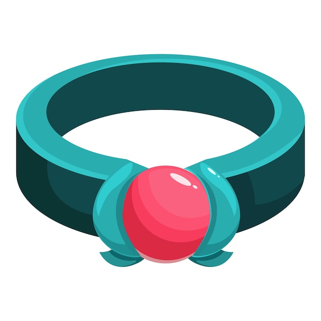 emerald green ring holding a big shiny red gemstone