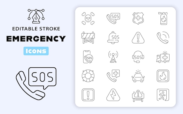 Emergency vector icons
