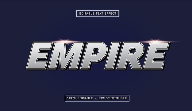 Empire editable text effect