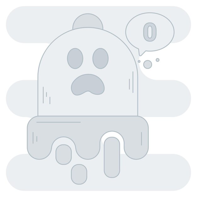 Empty notification illustration perfect for user interface uiux projects