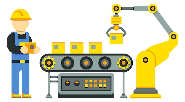 Engineer control automatic production line Industrial technology