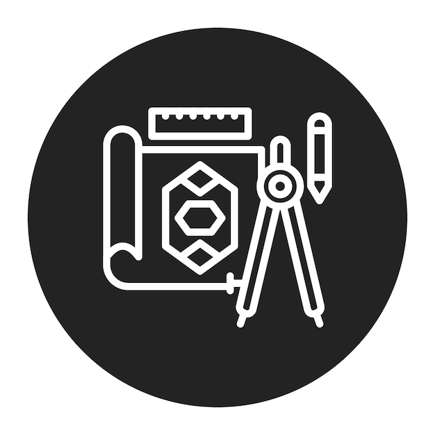 Engineering Diagram icon vector image Can be used for Engineer in Mechanics