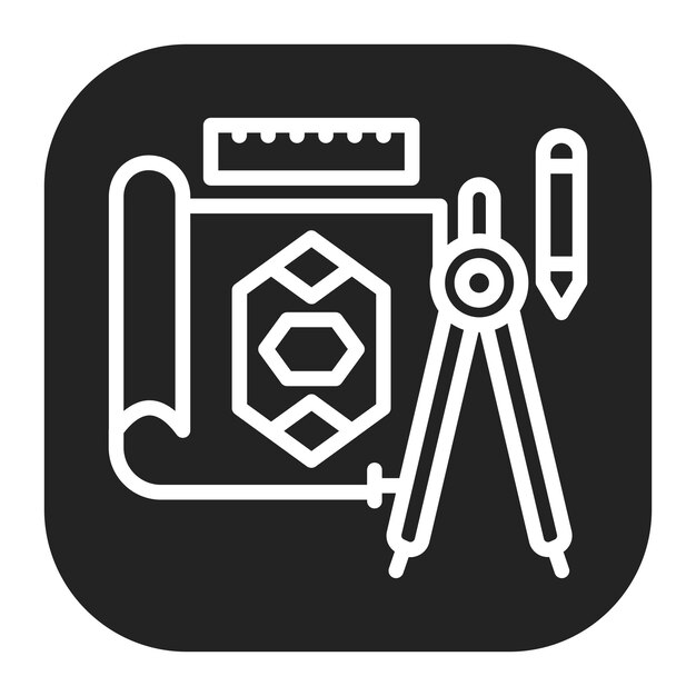 Engineering Diagram icon vector image Can be used for Engineer in Mechanics