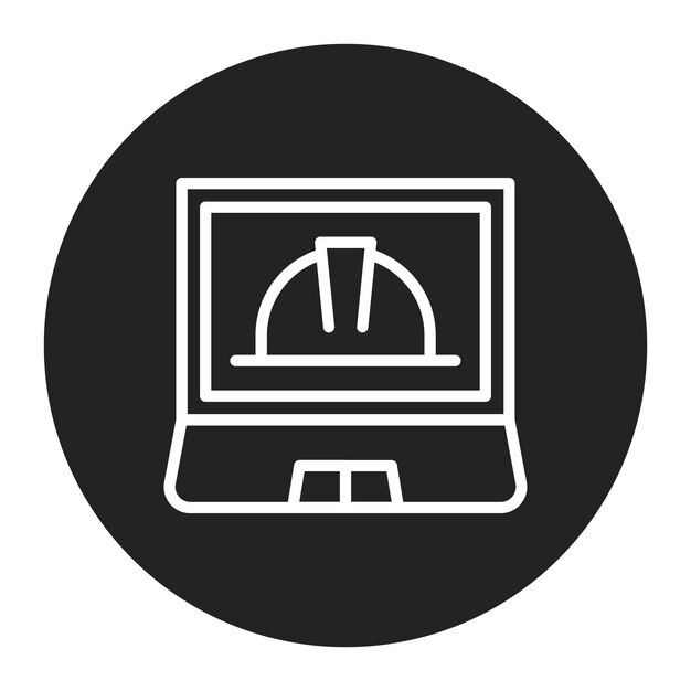 engineering laptop icon vector image can be used for engineer in mechanics