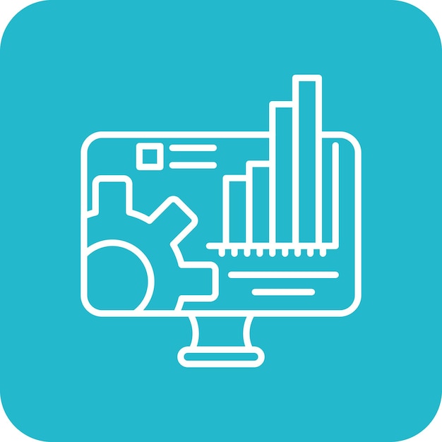 engineering monitor icon vector image can be used for engineering