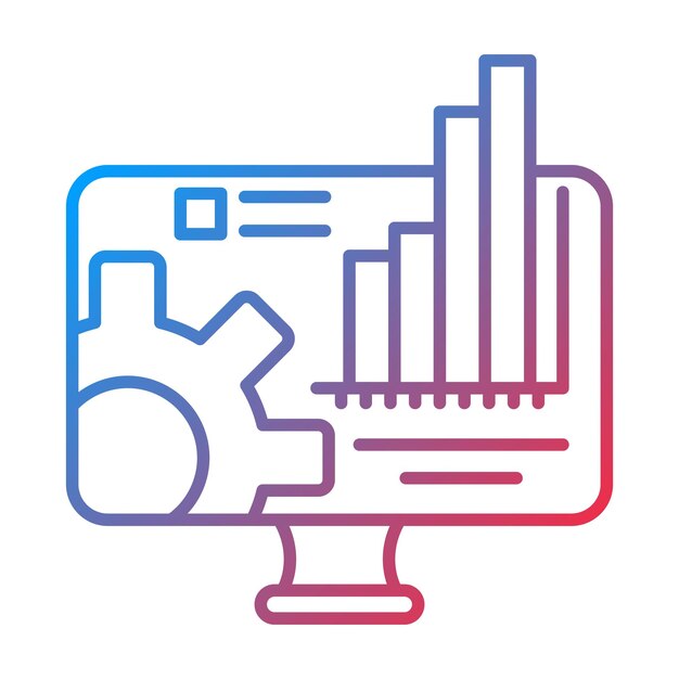engineering monitor icon vector image can be used for engineering