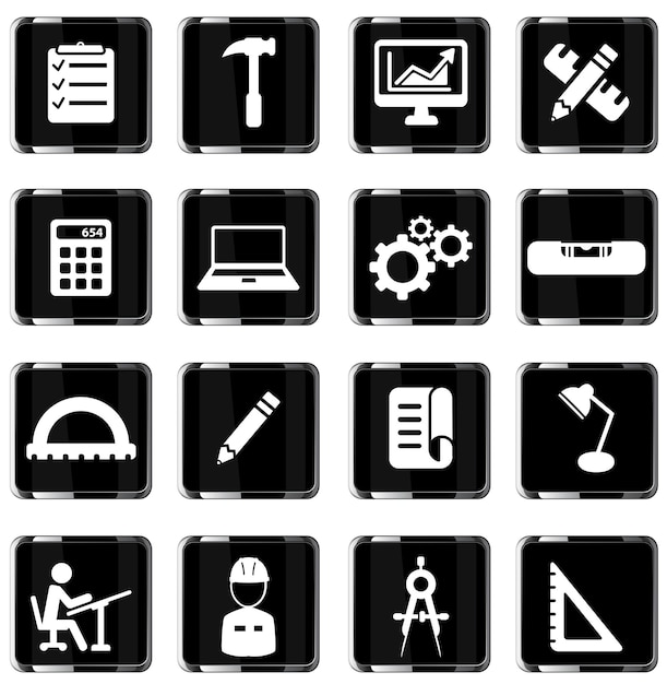 Engineering simply symbol for web icons