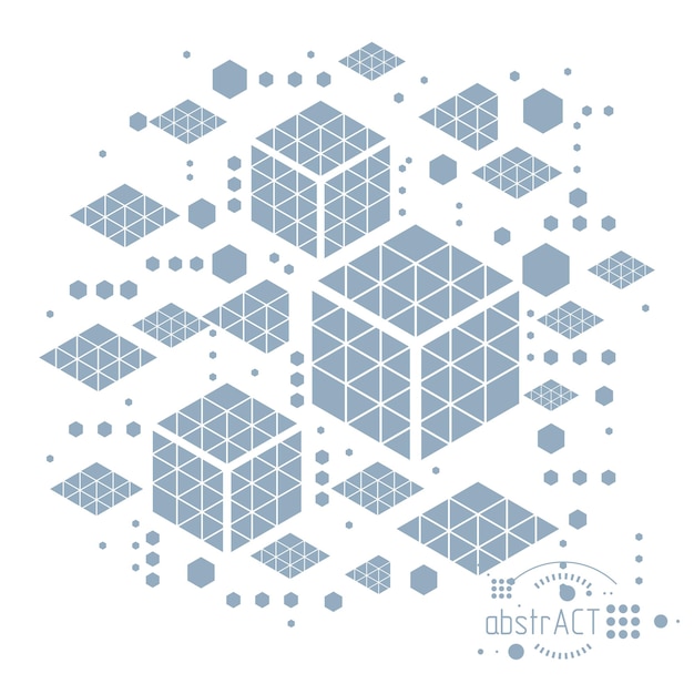 Engineering technology vector wallpaper made with hexagons, circles and lines. Technical drawing abstract background.