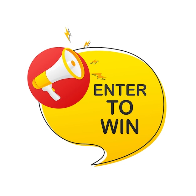 enter to win prizes holiday banner vector design banner win prize vector illustration