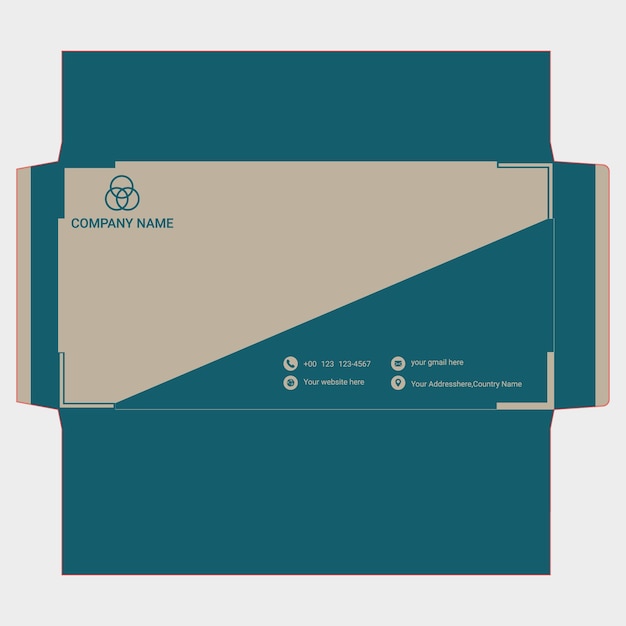 Envelope design For A4 page with print ready file