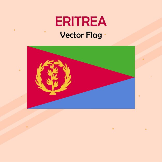 Eritrea vector flag lines and stock