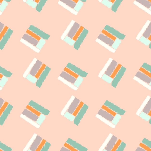 ethnos seamless pattern. native ornament carpet background. repeated texture in doodle style for fabric, wrapping paper, wallpaper, tissue. vector illustration.