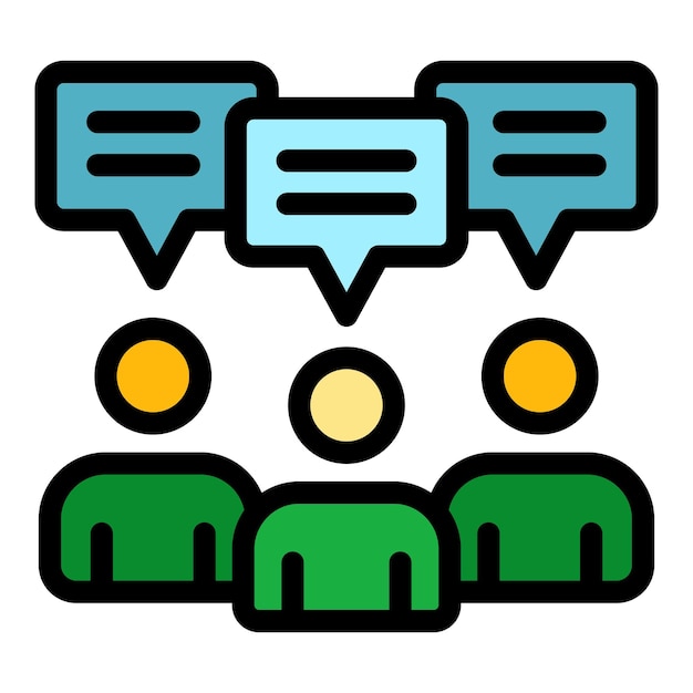 event guests icon outline event guests vector icon color flat isolated