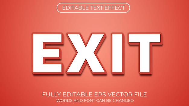 Exit text effect