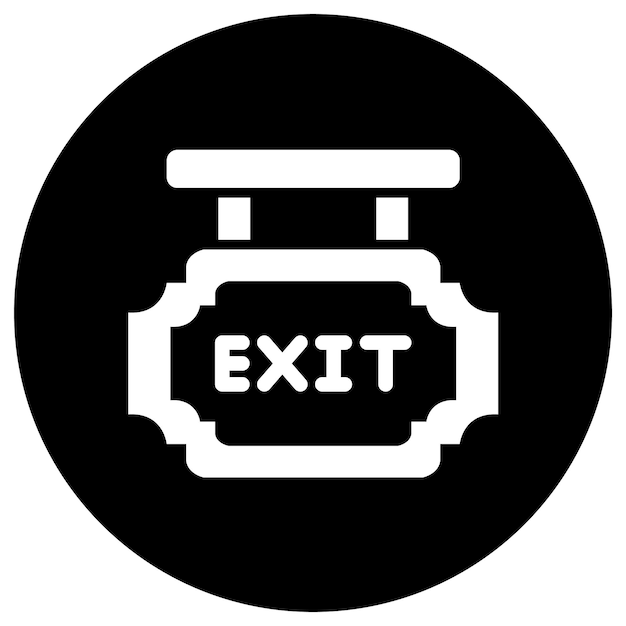 Exit Vector Icon Design Illustration