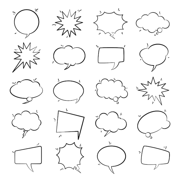Extensive Collection of Speech Bubble Illustrations Versatile and Ready to Use