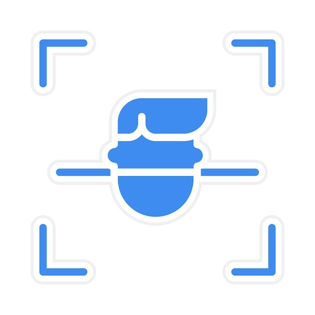 Face Detection icon vector image Can be used for Biometrics